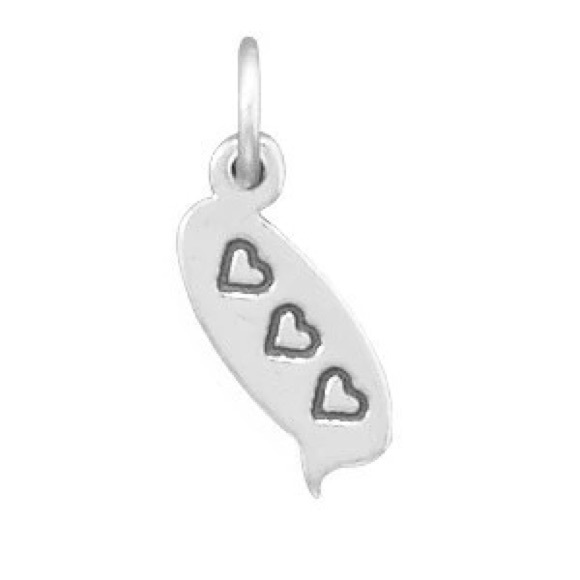 3 Hearts Text Message Charm - Picture 1 of 1